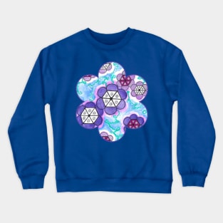 Hexagonal Flowers Crewneck Sweatshirt